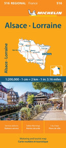 Michelin Regional France Alsace, Lorraine Map
