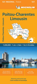 Poitou-Charentes - Michelin Regional Map 521