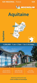 Aquitaine - Michelin Regional Map 524