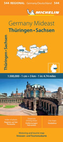 Germany Mideast - Michelin Regional Map 544