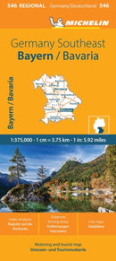 Germany Southeast, Bavaria - Michelin Regional Map 546