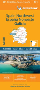 Galicia - Michelin Regional Map 571