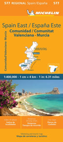 Michelin Spain East Valencia Map / Espana Este Murcia