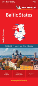 Baltic States - Michelin National Map 781-9782067268081