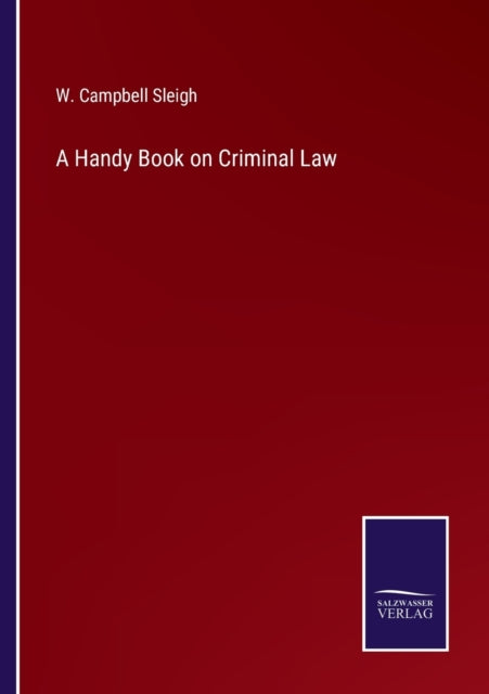 A Handy Book on Criminal Law-9783375139704