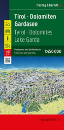 Tyrol - Dolomites - Lake Garda Panoramic and Road Map