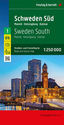 Sweden South Road and Leisure Map