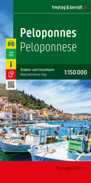 Peloponnes Road and Leisure Map
