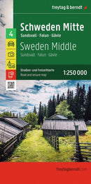 Sweden Middle Road and Leisure Map