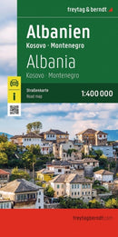 Albania - Kosovo, Montenegro Road and Leisure Map