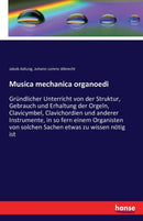 Musica mechanica organoedi : Grundlicher Unterricht von der Struktur, Gebrauch und Erhaltung der Orgeln, Clavicymbel, Clavichordien und anderer Instrumente, in so fern einem Organisten von solchen Sac-9783741168420
