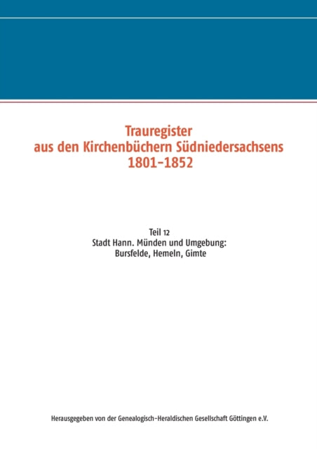 Trauregister aus den Kirchenbuchern Sudniedersachsens 1801-1852