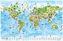 Children''s Wall Map: World of Animals