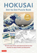 Hokusai Dot-to-Dot Puzzle Book : 30 Full-color Prints and 30 Advanced Dot-to-Dot Puzzles for Brain Health and Relaxation-9784805319864
