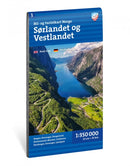 Car and tourist map of South and West Norway 1:350,000