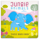 Jungle Animals Puzzle Book: Board Book With Jigsaw Puzzles For Kids 