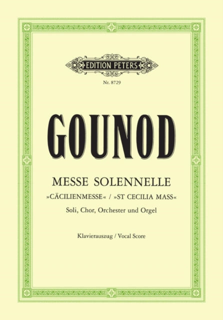 Messe solennelle "St Cecilia Mass" (Vocal Score)