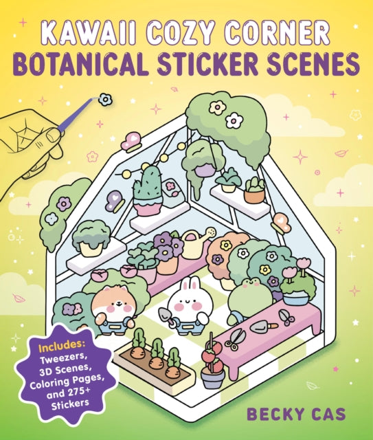 Kawaii Cozy Corner: Botanical Sticker Scenes