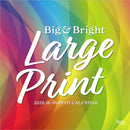 Big & Bright Large Print 2026 Square Flap Matte Calendar-9798330702459