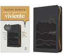 Biblia ultrafina NTV, letra grande de ziper con Filament (SentiPiel, Gris, Letra Roja)-9798400501227