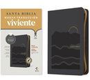 Biblia ultrafina NTV, letra grande de ziper con Filament (SentiPiel, Gris, Indice, Letra Roja)-9798400501234
