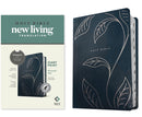 NLT Personal Size Giant Print Bible, Filament Enabled (LeatherLike, Navy Vines, Indexed, Red Letter)-9798400503023