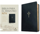 Biblia para el ministro NTV, letra grande con Filament (SentiPiel, Negro, Letra Roja)
