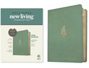 NLT Wide Margin Bible, Filament Enabled (LeatherLike, Sage Green Palm, Red Letter)-9798400506918