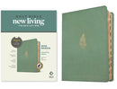 NLT Wide Margin Bible, Filament Enabled (LeatherLike, Sage Green Palm, Indexed, Red Letter)-9798400506925