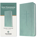NLT Pocket Thinline New Testament with Psalms and Proverbs (LeatherLike, Teal Cross)