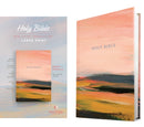 NLT Large Print Slimline Reference Bible (Hardcover, Pink Landscape, Red Letter)