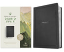 Biblia de estudio del diario vivir NTV (SentiPiel, Negro, Letra Roja)-9798400510151