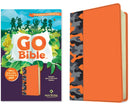 NLT GO Bible for Kids (with Glow-in-the-Dark Features) (LeatherLike, Orange Camo)-9798400519154