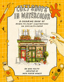Cozy Shops in Watercolor : A Coloring Book of Ready-to-Paint Illustrations on Specialty Paper-9798890033697