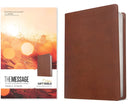 Message Deluxe Gift Bible (Leather-Look, Chestnut Brown)