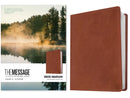 Message Wide Margin Bible (Leather-Look, Medium Brown)