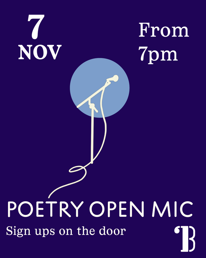 7th November - Poetry Open Mic