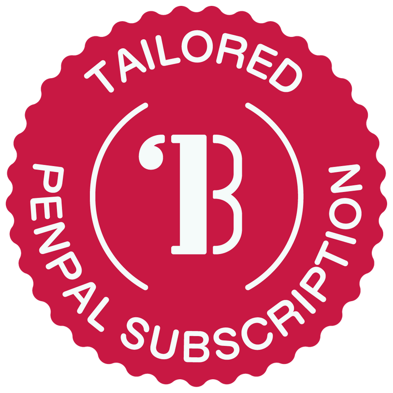 The Backstory tailored penpal subscription