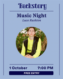 1st October, 7:00pm - Music Night: Luce Rushton