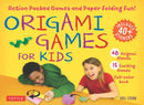 Origami Games for Kids Kit : Action Packed Games and Paper Folding Fun! [Origami Kit with Book, 48 Papers, 75 Stickers, 15 Exciting Games, Easy-to-Assemble Game Pieces]-9780804848527