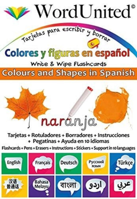 Colours and Shapes in Spanish : Write & Wipe Flashcards-9781911333142