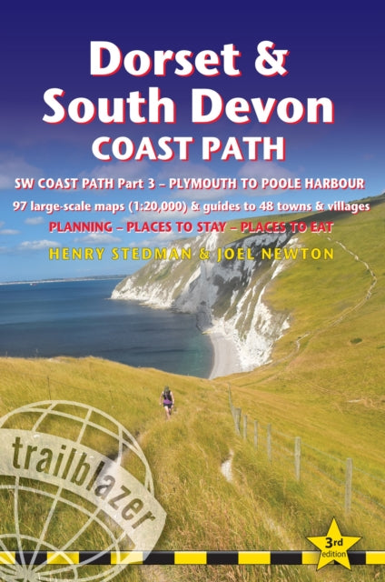 Dorset and South Devon Coast Path - guide and maps to 48 towns and villages with large-scale walking maps (1:20 000) : Plymouth to Poole Harbour - Planning, places to stay and places to eat-9781912716340